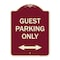 Signmission Guest Parking W/ Bidirectional Arrow Heavy-Gauge Aluminum Sign, 24" x 18", BU-1824-23930 A-DES-BU-1824-23930 - alternate 1